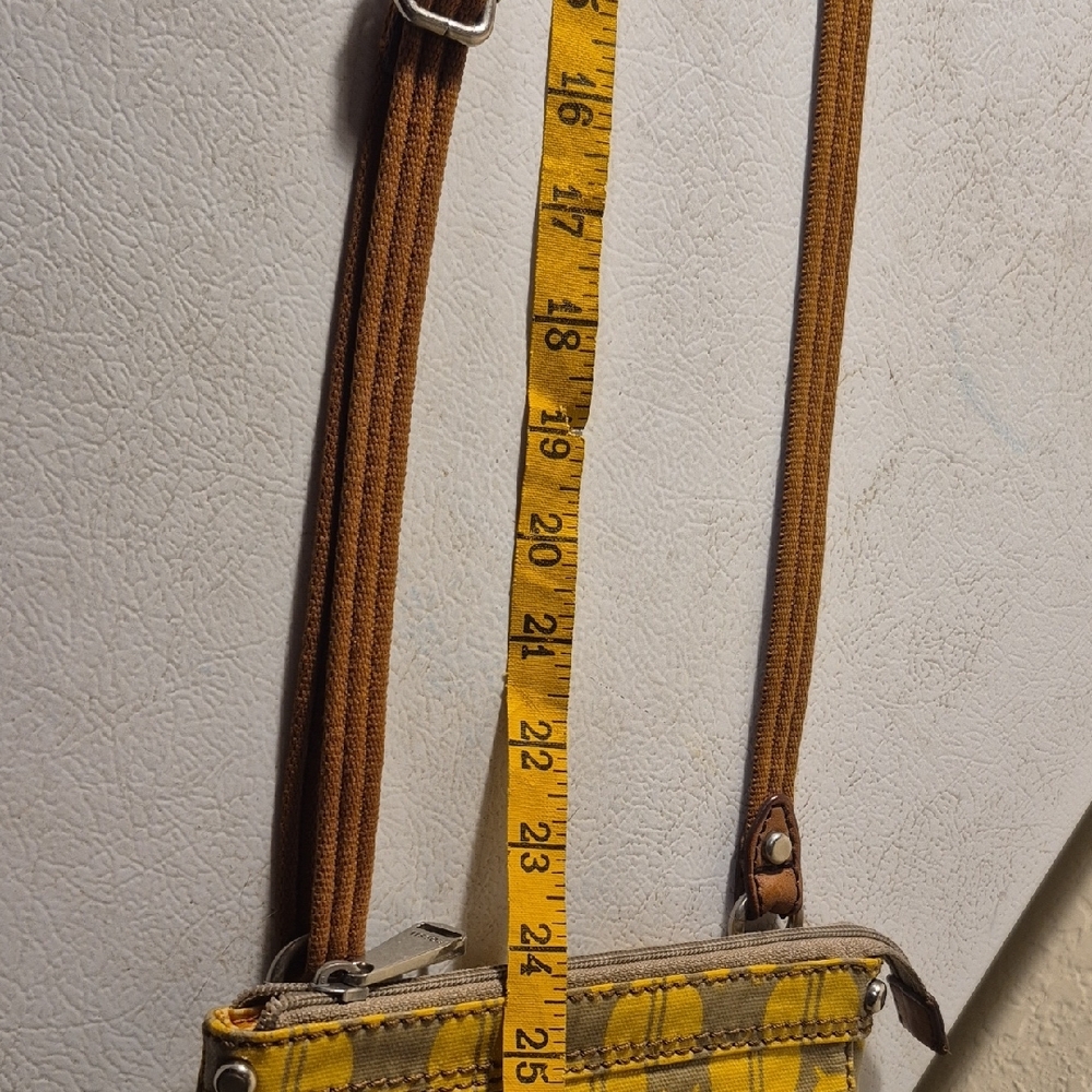 Fossil Mustard and Taupe Crossbody Bag - Picture 9 of 15